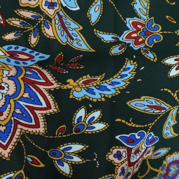 Lauren Ralph Lauren Ascot Print Georgette A Line Midi Skirt Womens Size 6 Green - Picture 3 of 12